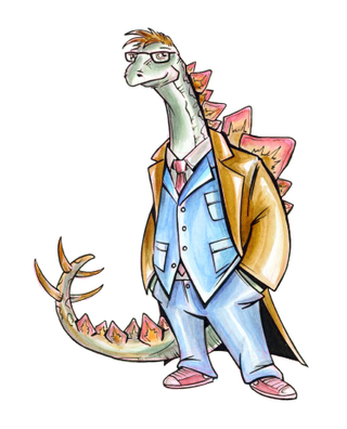 Illustration for article titled The eleven Doctors, drawn as dinosaurs